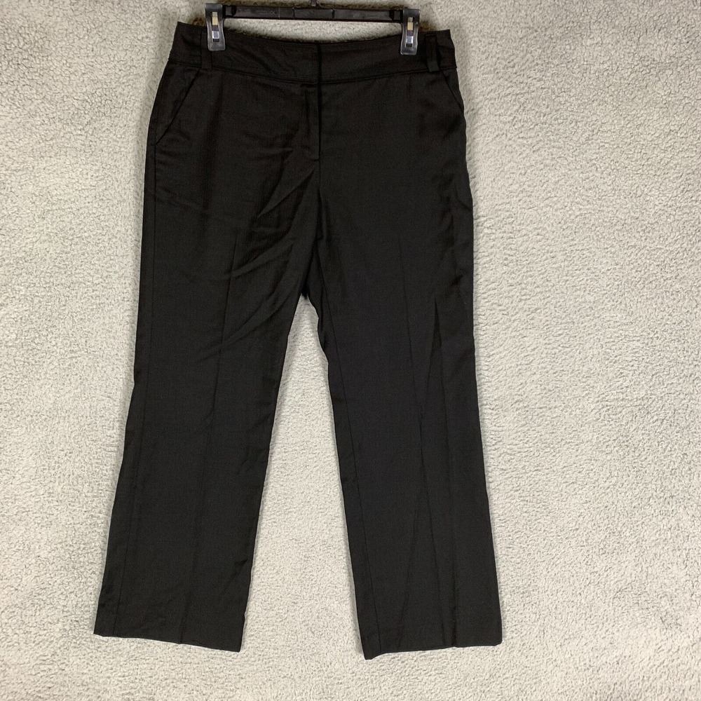 Ted Baker London Pants Black‎ Women's 3 US 8 Black Chino Flat Front Straight Leg